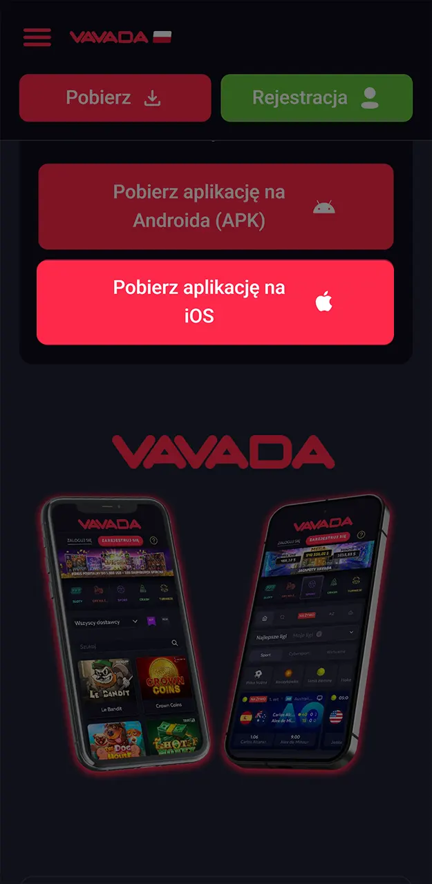 Zaloguj się do swojego profilu Vavada i pobierz aplikację na iOS.