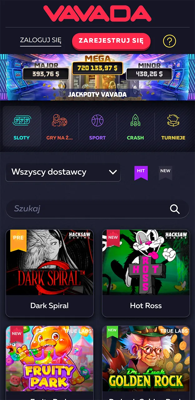 Pobierz aplikację mobilną Vavada na iOS lub Android.