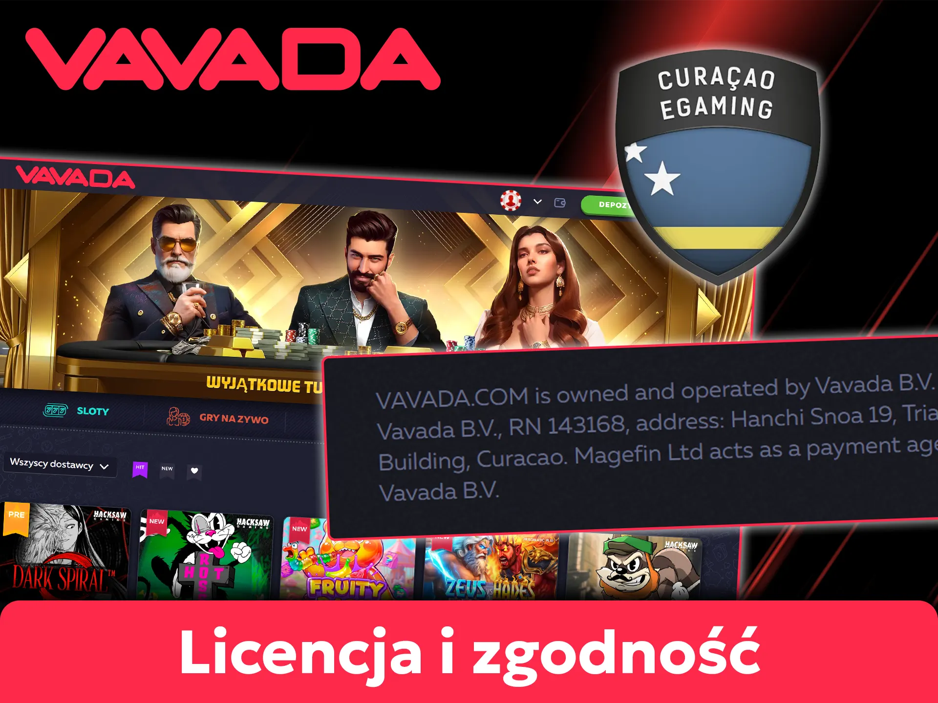 Przed rejestracją zapoznaj się z oficjalną licencją Vavada.