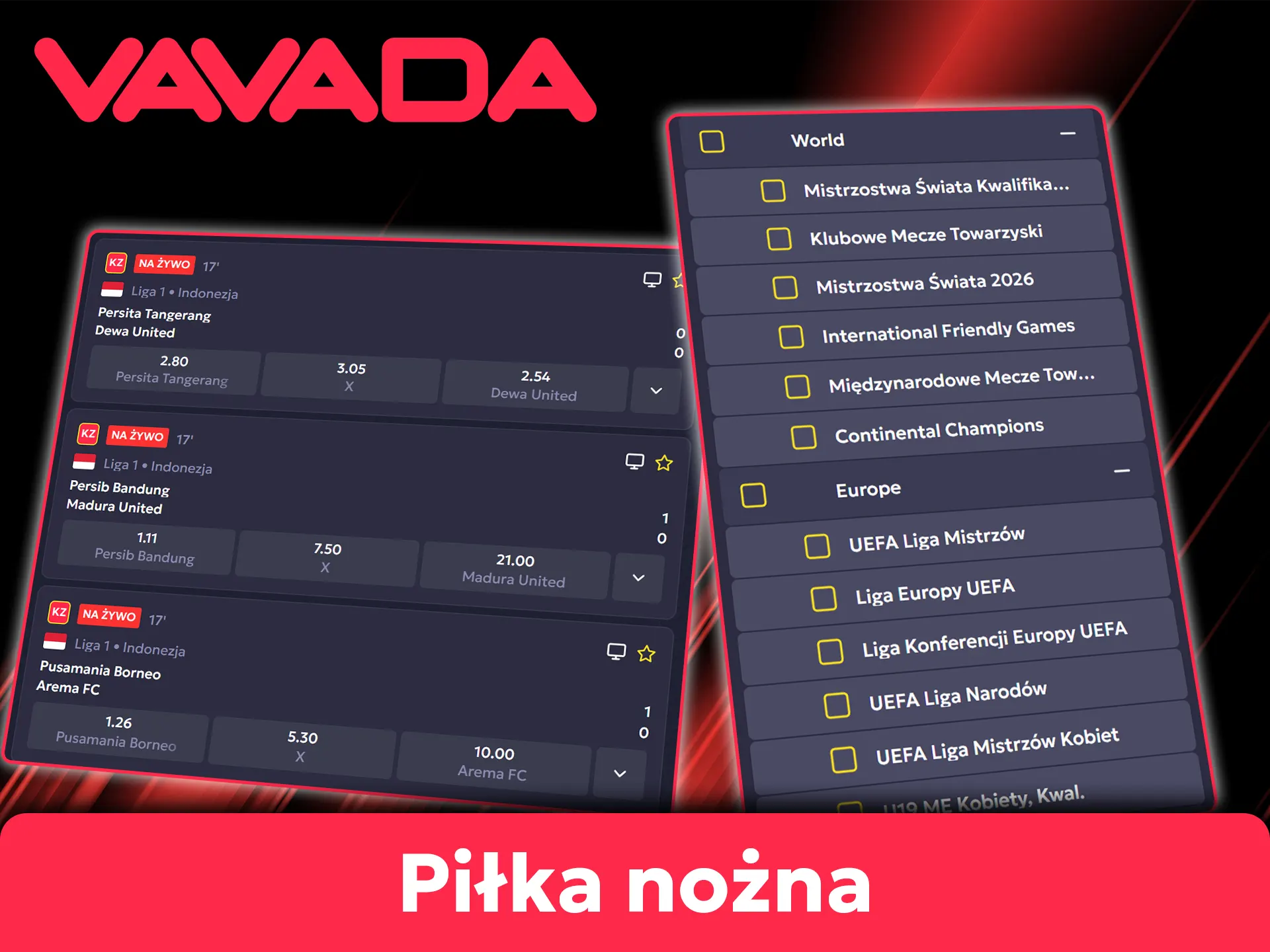 Odkryj najlepsze kursy lig piłkarskich na Vavada.
