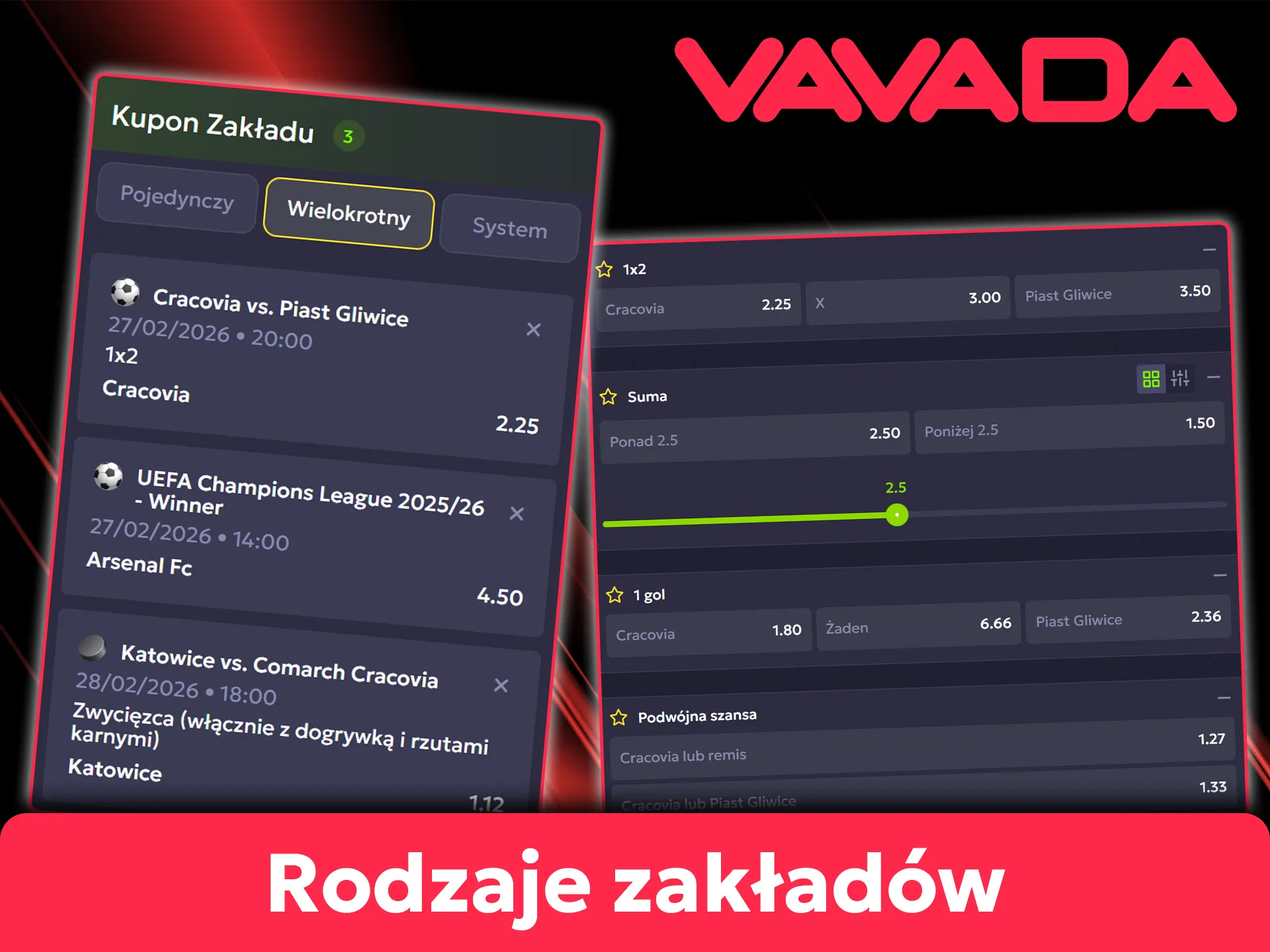 Zarejestruj się i obstawiaj dowolny rodzaj zakładów dostępnych w Vavada.