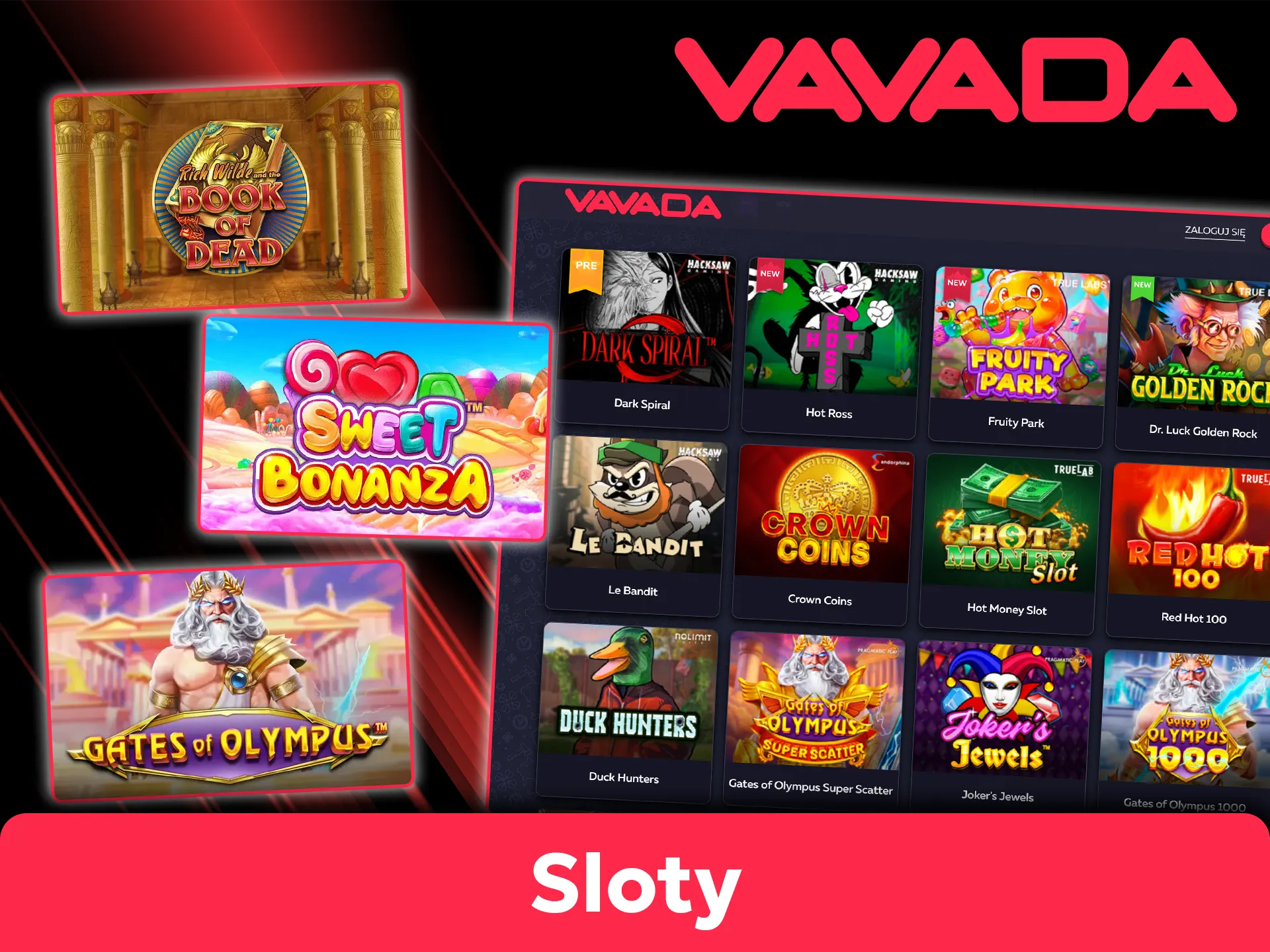 Tysiące automatów do gier o różnej tematyce dostępne w kasynie online Vavada.