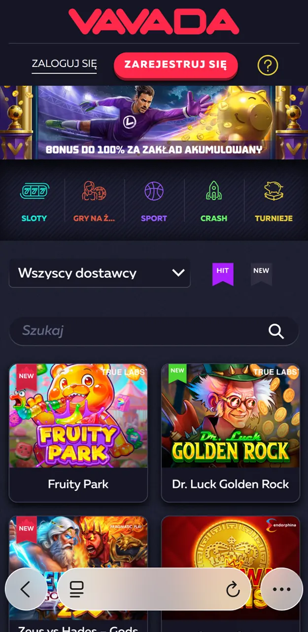 Otwórz oficjalną stronę Vavada i pobierz aplikację do gry w Aviator.
