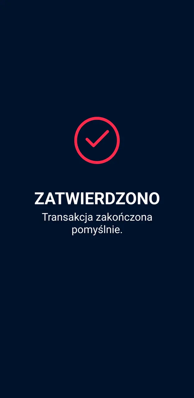 Potwierdź transakcję w aplikacji bankowej, aby zasilić konto Vavada.