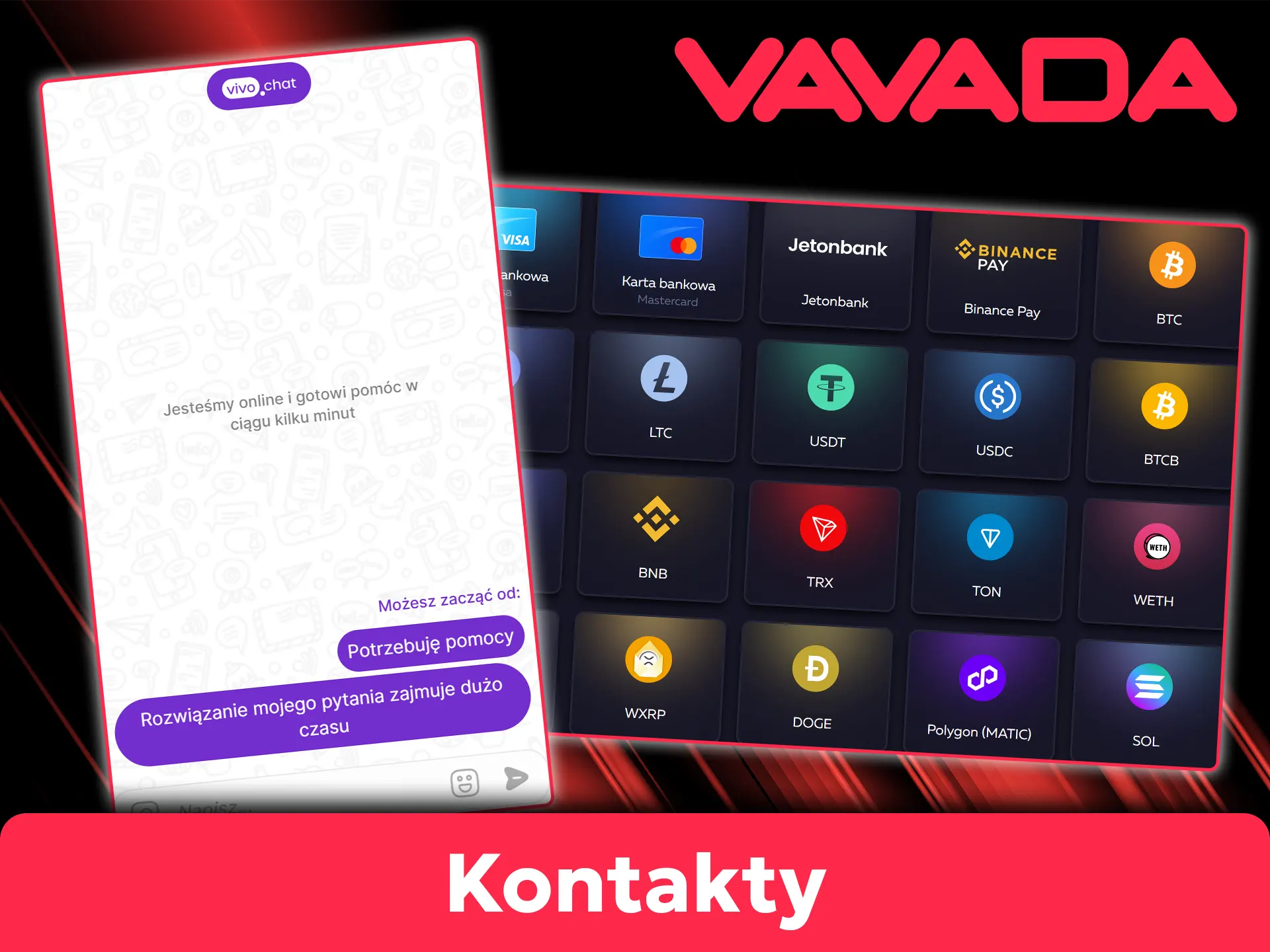 Skontaktuj się z czatem online Vavada, aby uzyskać pomoc w kwestiach związanych z płatnościami.