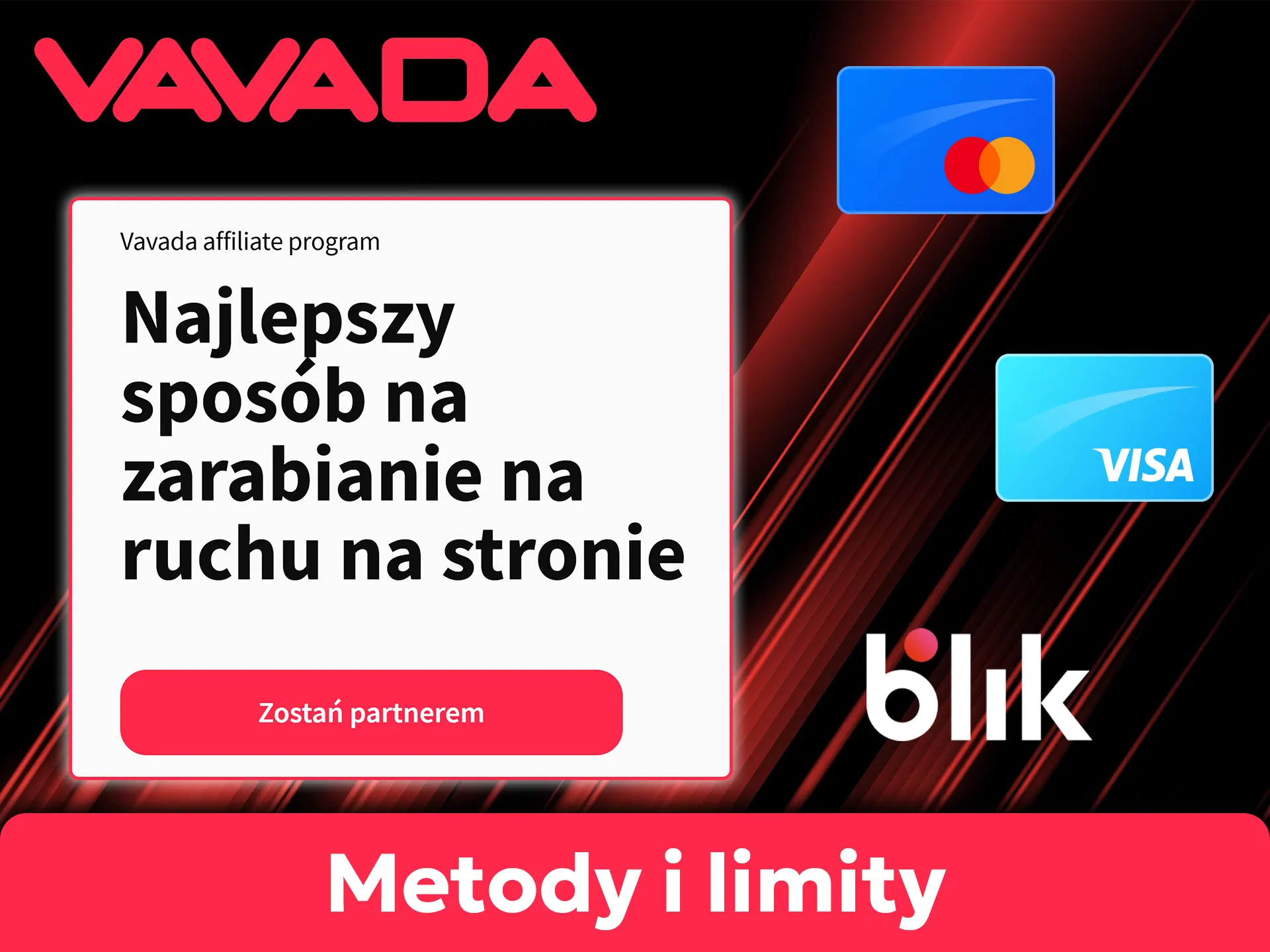 Zapoznaj się z dostępnymi metodami i limitami dla partnerów Vavada.