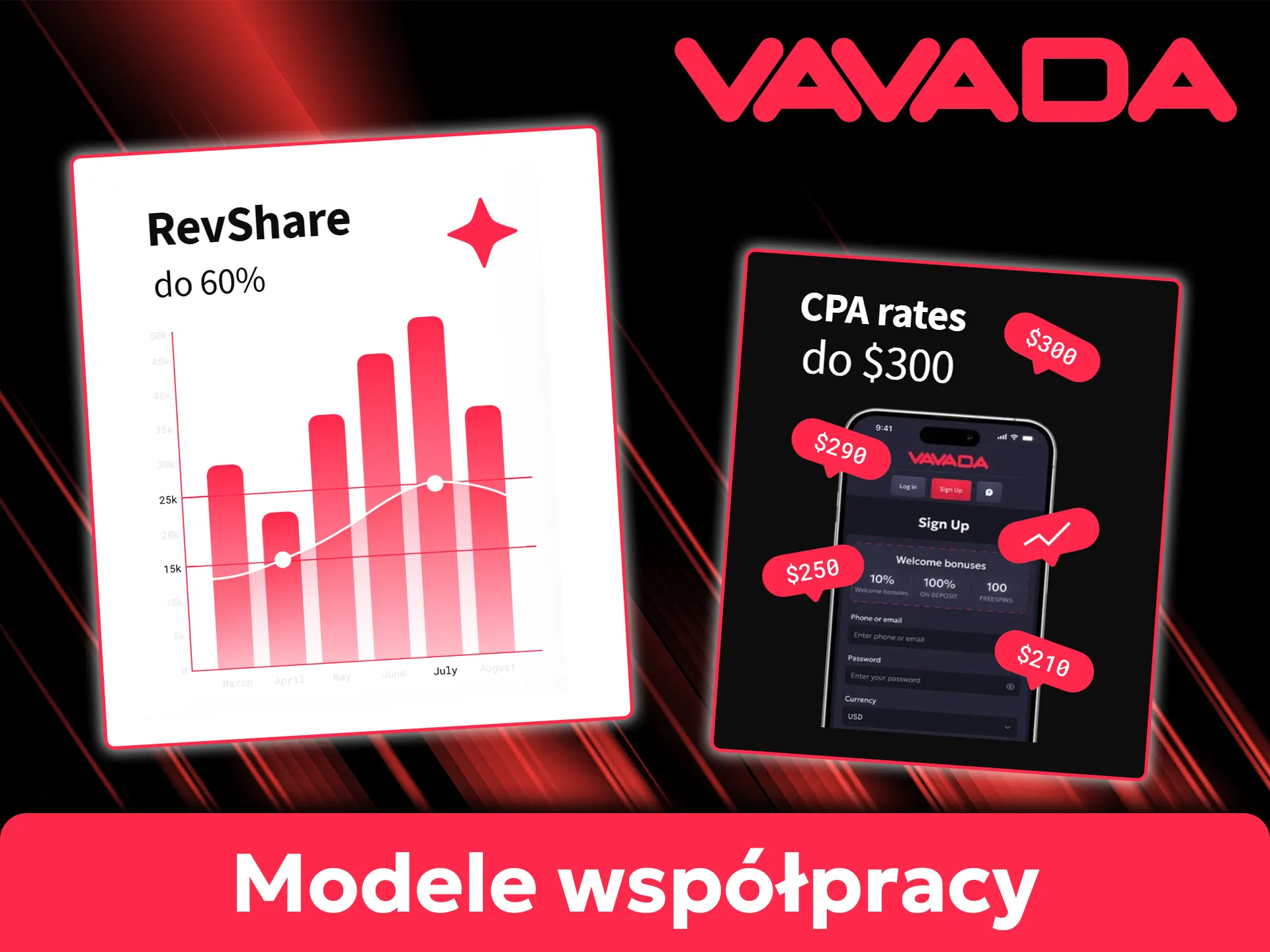 Dowiedz się więcej o modelach rozliczeń Revenue Share oraz CPA dostępnych w Vavada Affiliate.