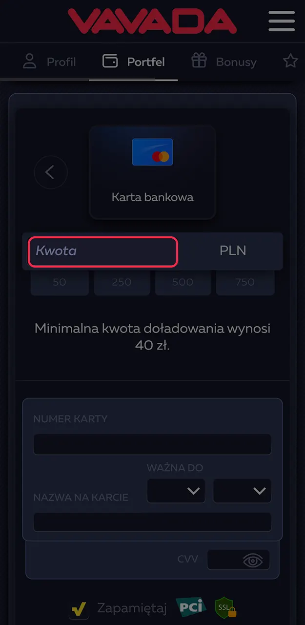 Wpłać pierwszy depozyt na saldo Vavada, aby otrzymać bonus.
